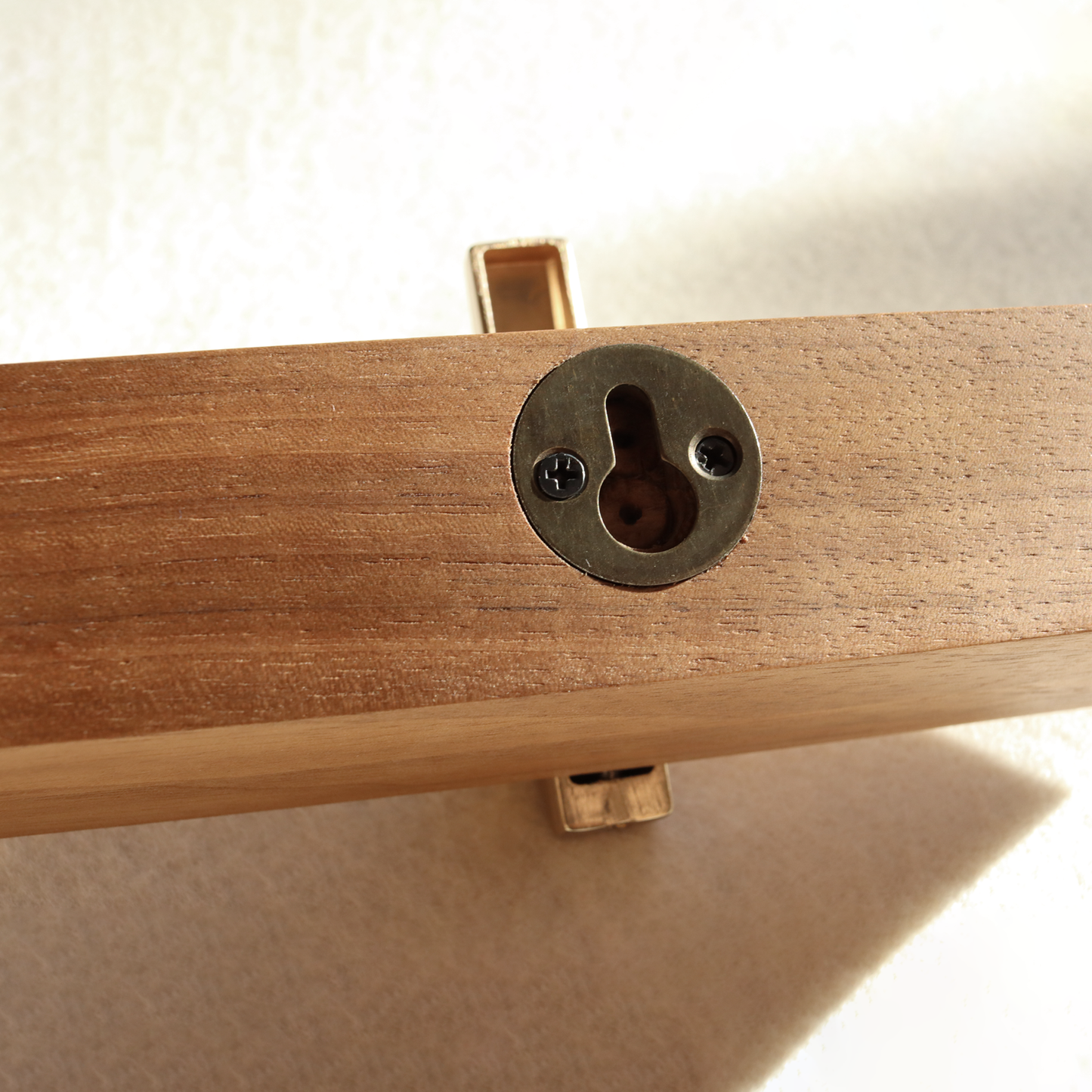 Walnut/Brushed Bronze Coat Hooks