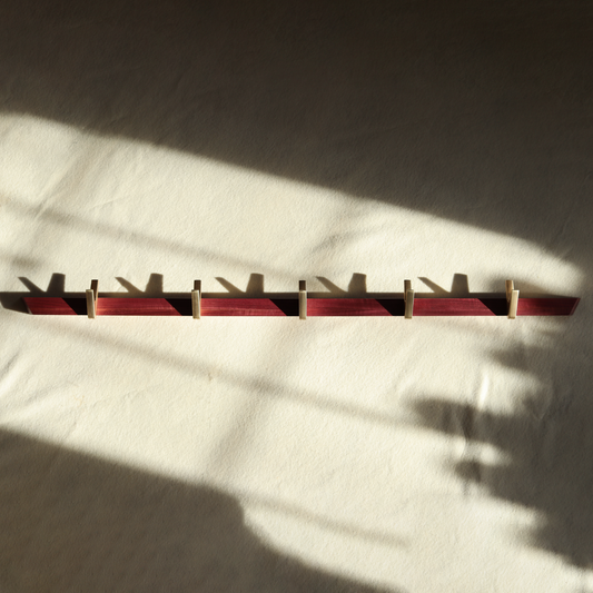Purpleheart/Brushed Bronze Coat Hooks